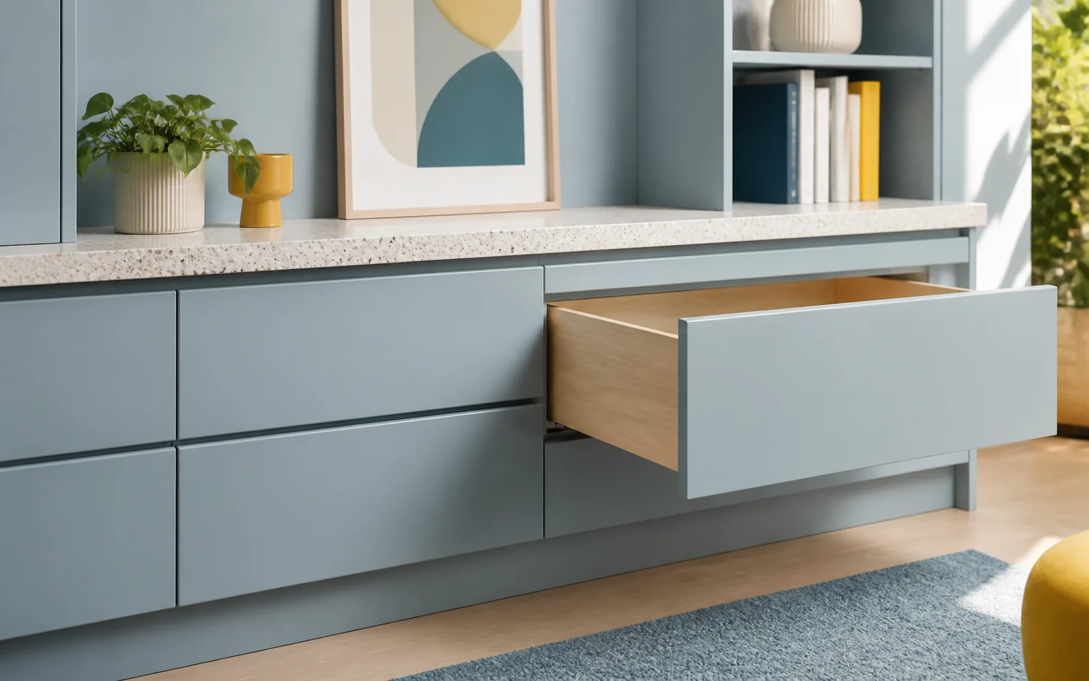 Soft-close and push-to-open drawer slides