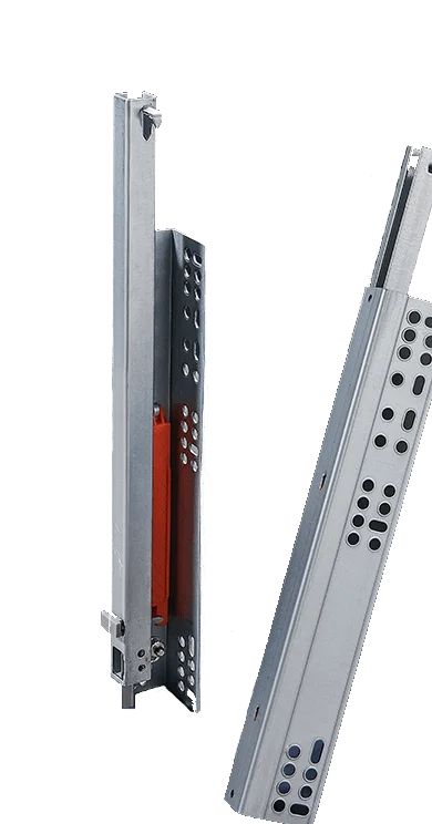 Soft-close and push-to-open drawer slides